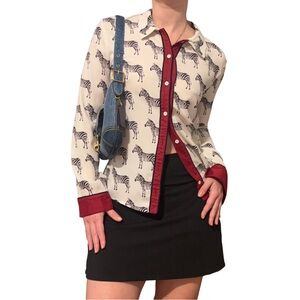 Lavish Alice Zebra Print Blouse